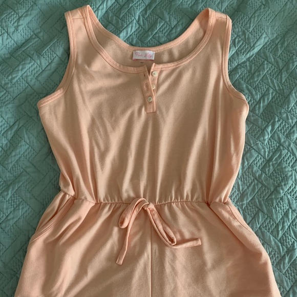 Pink Lily Boutique Peach Romper - Picture 1 of 2